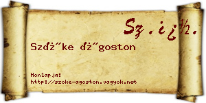 Szőke Ágoston névjegykártya