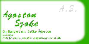 agoston szoke business card