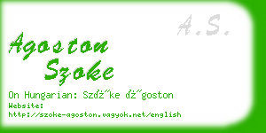 agoston szoke business card